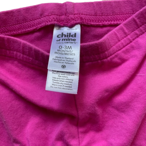 3/$20 child of mine 0-3 month Pink baby pants - Picture 3 of 3